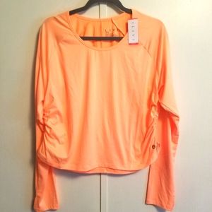 Lane Bryant LIVI Active Wear Top, orange, long-sleeve, size 18/20, NWT